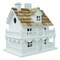 CC Home Furnishings 10.75" White and Brown New England Cottage Outdoor Garden Birdhouse